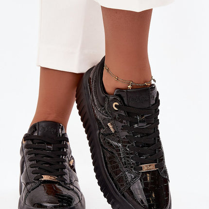 Lee Cooper Patent Eco Leather Platform Sneakers For Women - Très Elite
