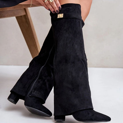 Step in Style Professional Heel Boots with Cushioned Insole & Slip-Res