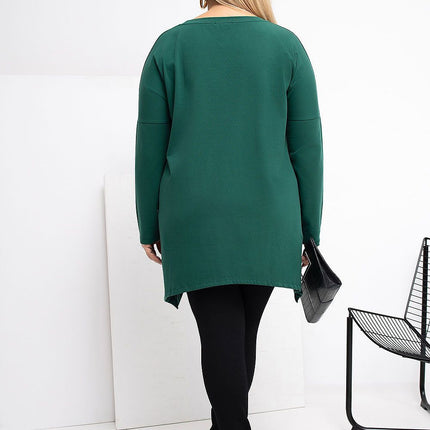 Plus Size Tunic Blouse Cotton Elastane Comfort Fit Everyday - Très Elite