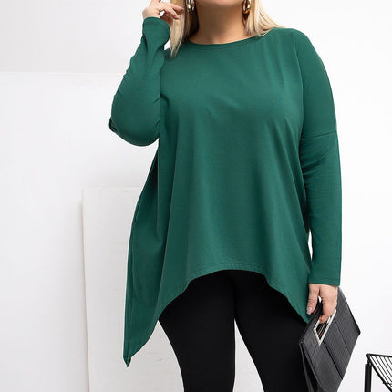 Plus Size Tunic Blouse Cotton Elastane Comfort Fit Everyday - Très Elite