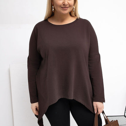Plus Size Tunic Blouse Cotton Elastane Comfort Fit Everyday - Très Elite