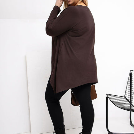 Plus Size Tunic Blouse Cotton Elastane Comfort Fit Everyday - Très Elite