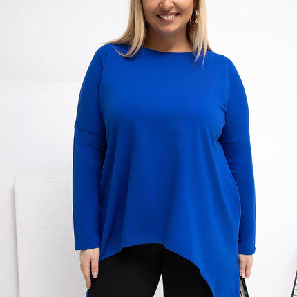 Plus Size Tunic Blouse Cotton Elastane Comfort Fit Everyday - Très Elite