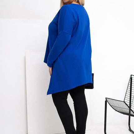 Plus Size Tunic Blouse Cotton Elastane Comfort Fit Everyday - Très Elite