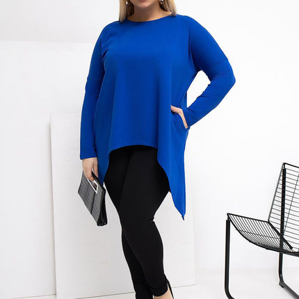 Plus Size Tunic Blouse Cotton Elastane Comfort Fit Everyday - Très Elite