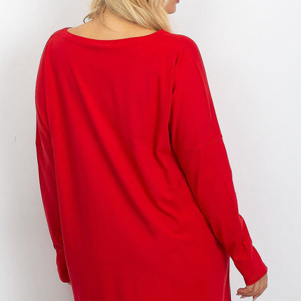 Plus Size Tunic Blouse Cotton Elastane Comfort Fit Everyday - Très Elite