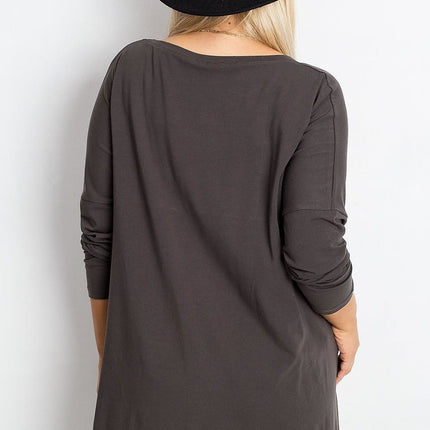 Plus Size Tunic Blouse Cotton Elastane Comfort Fit Everyday - Très Elite