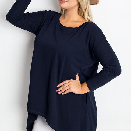 Plus Size Tunic Blouse Cotton Elastane Comfort Fit Everyday - Très Elite