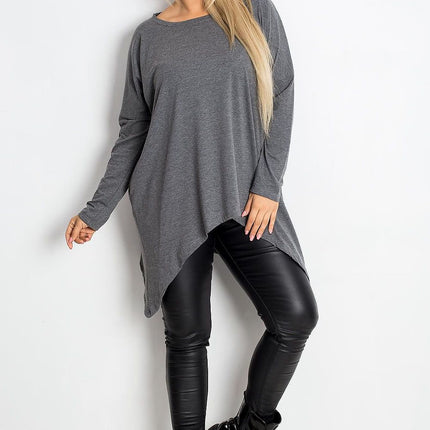 Plus Size Tunic Blouse Cotton Elastane Comfort Fit Everyday - Très Elite