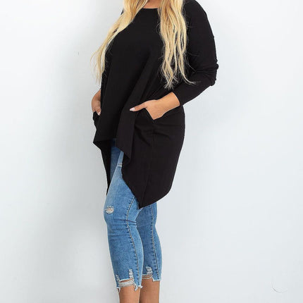 Plus Size Tunic Blouse Cotton Elastane Comfort Fit Everyday - Très Elite