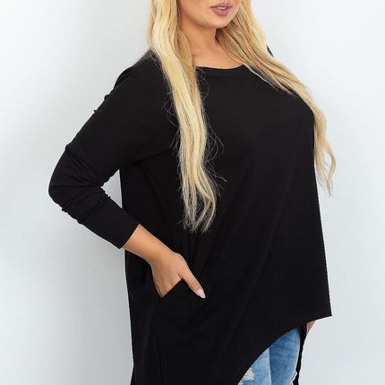 Plus Size Tunic Blouse Cotton Elastane Comfort Fit Everyday - Très Elite