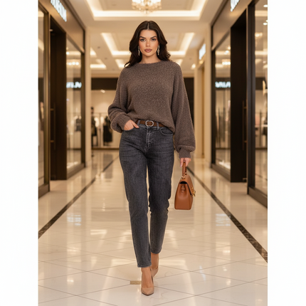 Oversized Chunky Knit Sweater — Women's Relaxed Fit Pullover | Très Elite