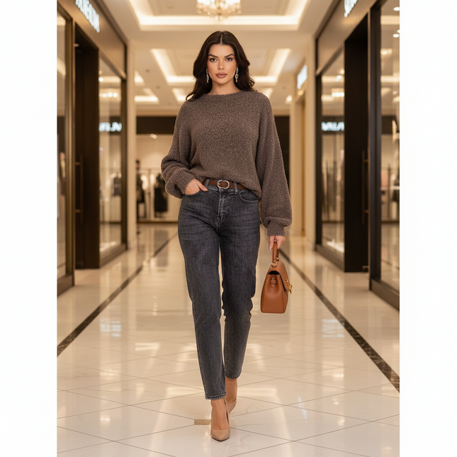 Oversized Chunky Knit Sweater — Women's Relaxed Fit Pullover | Très Elite