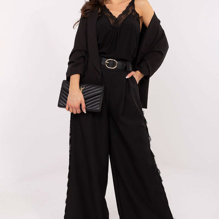 Italy Moda Women's Professional Trousers with Stretch Fabric & Pockets