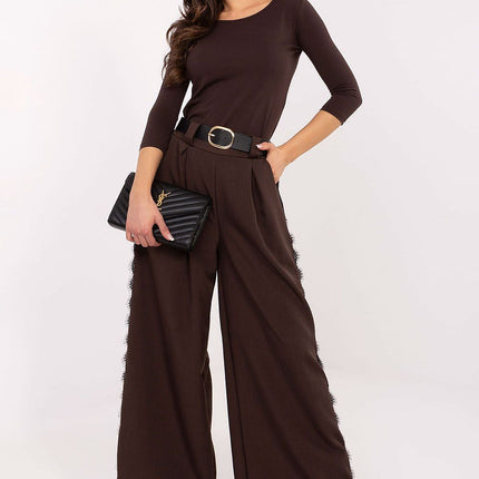 Italy Moda Women's Professional Trousers with Stretch Fabric & Pockets