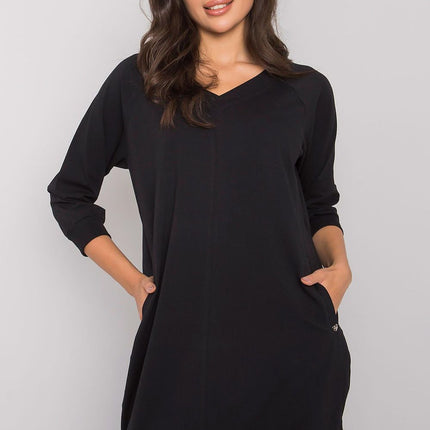 Daydress Knee Length Sweatshirt Dress With Pockets For Everyday Casual Style - Très Elite