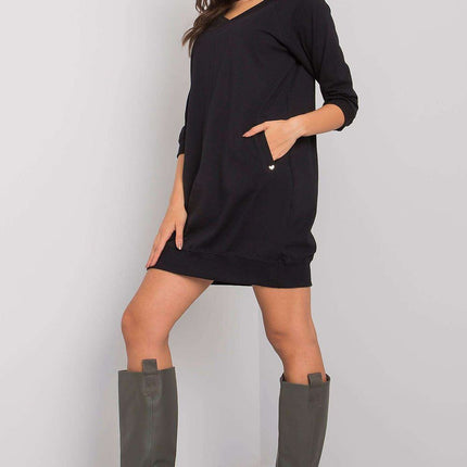 Daydress Knee Length Sweatshirt Dress With Pockets For Everyday Casual Style - Très Elite