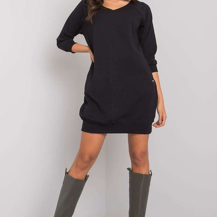 Daydress Knee Length Sweatshirt Dress With Pockets For Everyday Casual Style - Très Elite