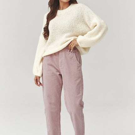 Makadamia Women's Professional Corduroy Trousers with Stretch Fit