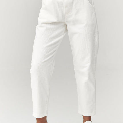 Makadamia Women's Professional Corduroy Trousers with Stretch Fit