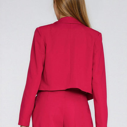 Open Front Short Length Lightweight Jacket With Regular Fit And Lining - Très Elite