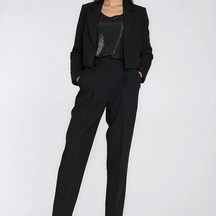 Open Front Short Length Lightweight Jacket With Regular Fit And Lining - Très Elite