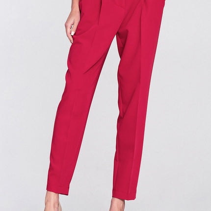 High Waisted Balloon Leg Trousers For Women With Elastic Back Waist Regular Cut - Très Elite