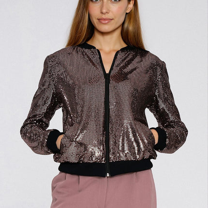 Womens Sequined Sweatshirt Round Neck Regular Fit - Très Elite