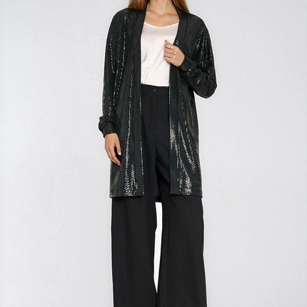 Oversized Sequined Cardigan with Glamorous Shine and Loose Fit - Très Elite