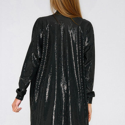 Oversized Sequined Cardigan with Glamorous Shine and Loose Fit - Très Elite