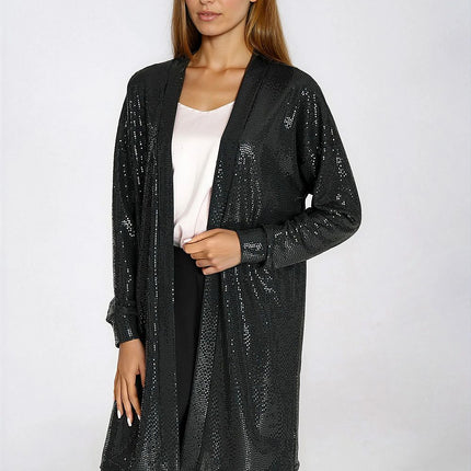 Oversized Sequined Cardigan with Glamorous Shine and Loose Fit - Très Elite