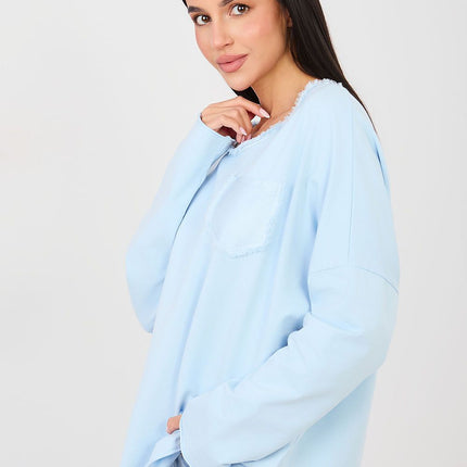 Casual Cotton Blouse With Elastane Round Neckline For All Day Comfort - Très Elite