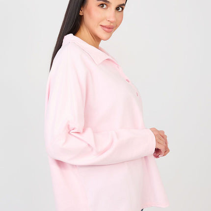 Casual Cotton Blouse Elastane Fitted Long Sleeves Elegant Collar - Très Elite