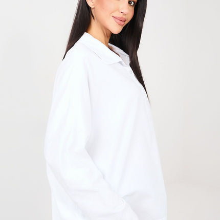 Casual Cotton Blouse Elastane Fitted Long Sleeves Elegant Collar - Très Elite