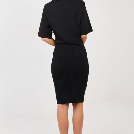 Rue Paris Women's Professional A-Line Skirt with Pockets and Stretch F