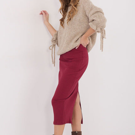 Rue Paris Women's Professional A-Line Skirt with Pockets and Stretch F