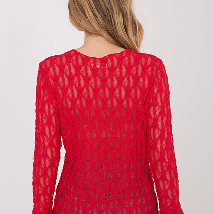 Elegant Fitted Lace Blouse Model 222446 Viscose Elastane For Formal Occasions - Très Elite