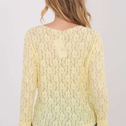 Elegant Fitted Lace Blouse Model 222446 Viscose Elastane For Formal Occasions - Très Elite