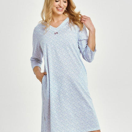 Taro Women's Nightshirt - Soft Cotton, Relaxed Fit, Button Closure