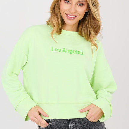 Women's Embroidered Front Sweatshirt Casual Cotton Poly Blend - Très Elite