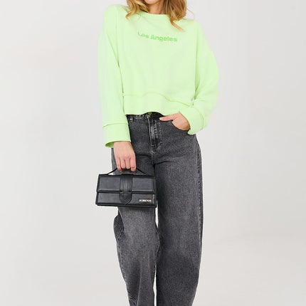 Women's Embroidered Front Sweatshirt Casual Cotton Poly Blend - Très Elite