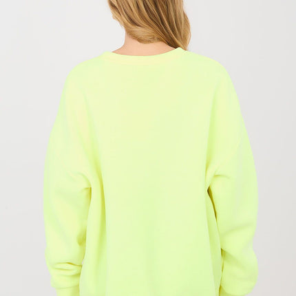 Womens Sweatshirt Embroidered Front Inscription Cotton Polyester Blend Casual - Très Elite
