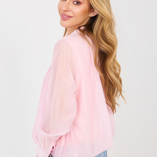 Elegant Womens Blouse With Elastic Hem For Work And Formal Wear - Très Elite