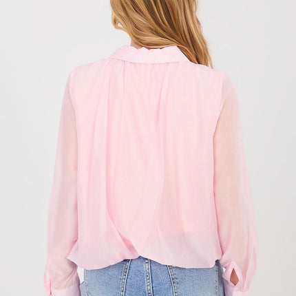 Elegant Womens Blouse With Elastic Hem For Work And Formal Wear - Très Elite