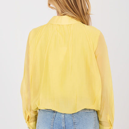 Elegant Womens Blouse With Elastic Hem For Work And Formal Wear - Très Elite