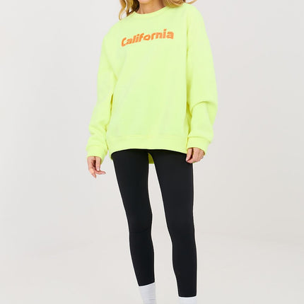 Womens Sweatshirt Embroidered Front Inscription Cotton Polyester Blend Casual - Très Elite