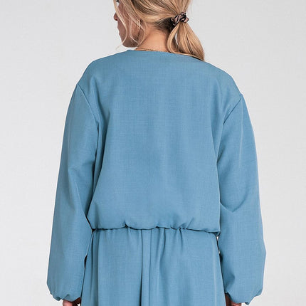 Women Zip Front Short Jacket With Elastic Hem Casual Everyday Style - Très Elite