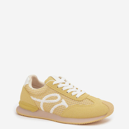 Women's Eco Leather And Textile Sport Shoes With Removable Insole - Très Elite