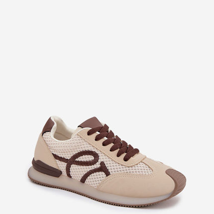 Women's Eco Leather And Textile Sport Shoes With Removable Insole - Très Elite