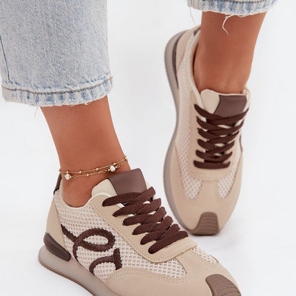 Women's Eco Leather And Textile Sport Shoes With Removable Insole - Très Elite